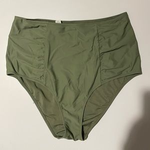 Arie xl high waisted swim bottoms, green